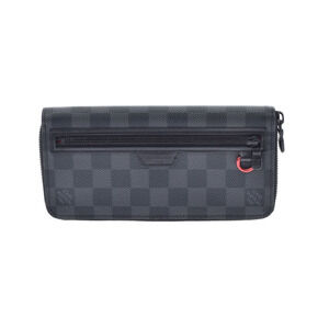 Louis Vuitton Graphite Black Zippy Vertical Utility Gray Long Wallet